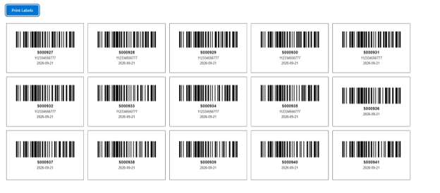 Figure 4. Configurable sample barcodes 