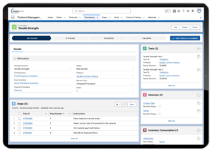 LIMS protocol management - SOP with steps, inventory usage, and tests