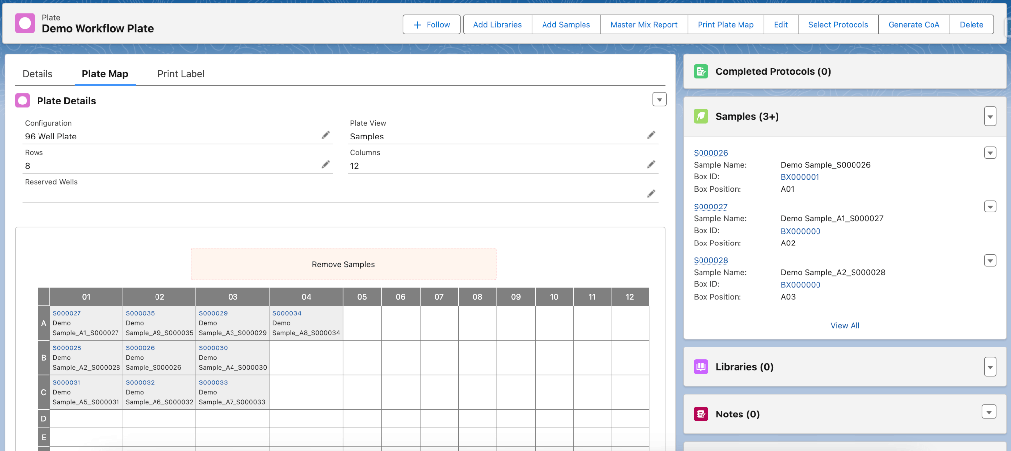 Lockbox LIMS plate map feature