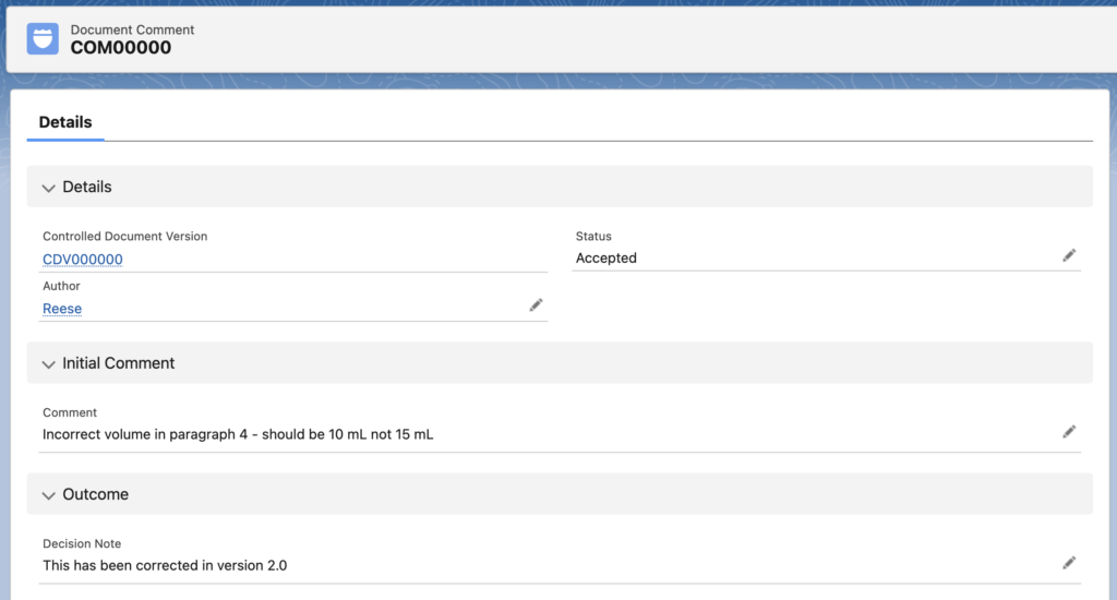 Lockbox QMS Controlled Document Comment 