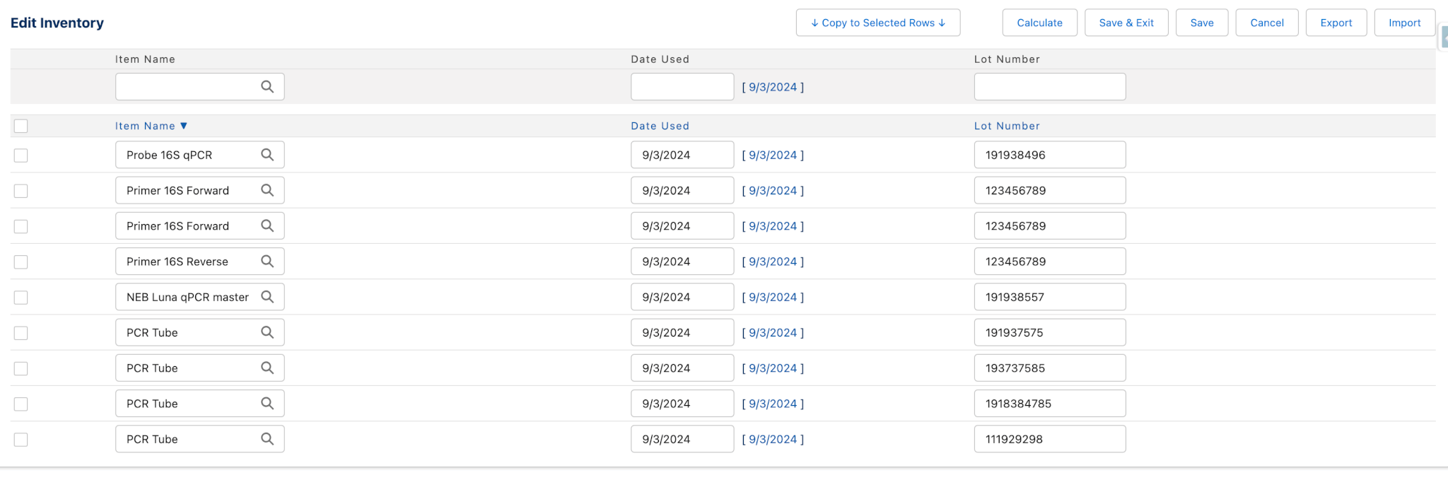 Capture lot numbers when consuming inventory during protocol execution