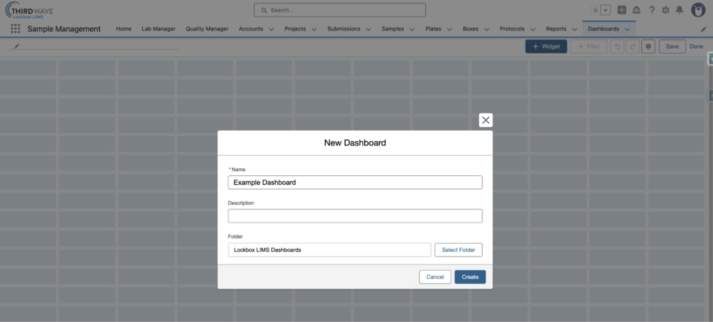 New dashboard